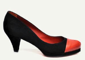 Charlotte Vanel Pumps mit farbiger Spitze